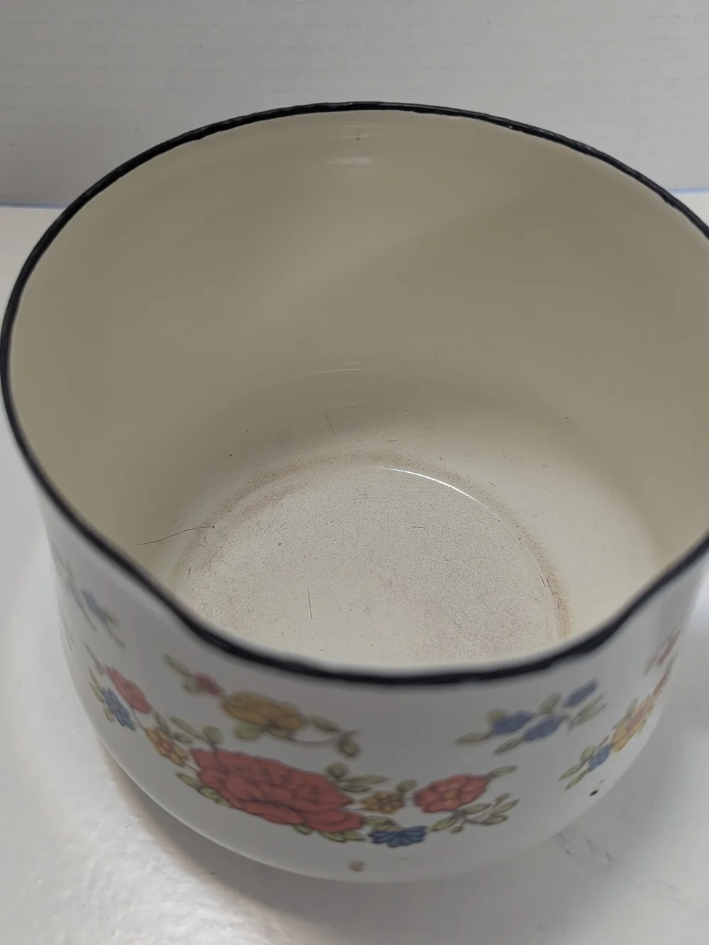 Vintage 70s SUMMER GARDEN By Excel 1 Quart Saucepan Melting Pot Pan